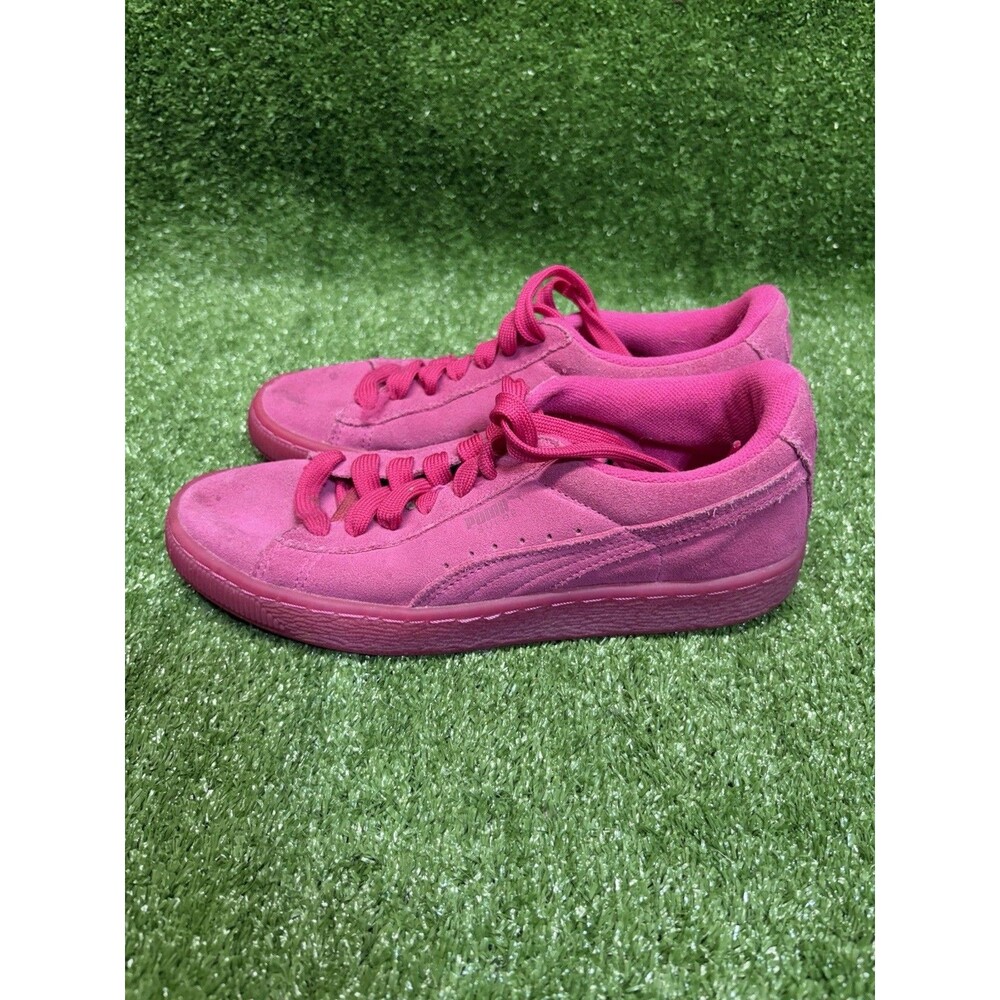 Puma Suede Iced Fluo Jr Beetroot Purple/Pink Sneakers Shoes 361936 01 Size 6.5C